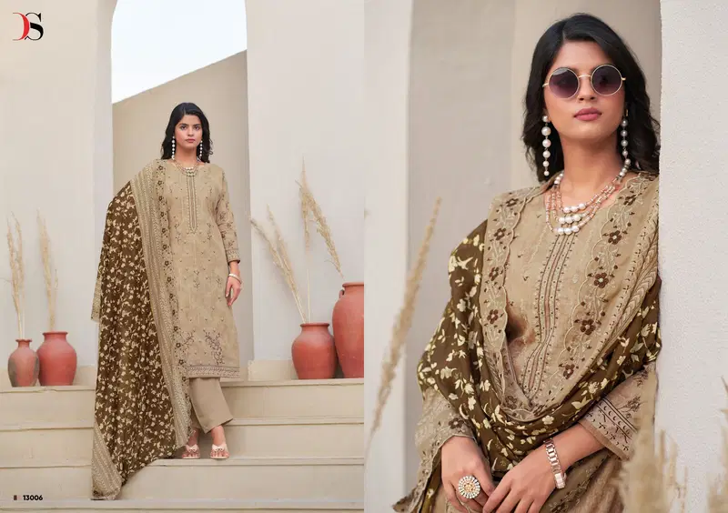 Bin Saeed 13 By Deepsy Pure Cotton Embroidery Pakistani Salwar Suit Orders In India